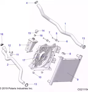 ENGINE, Охлаждение SYSTEM - A20SXZ85AF/AP/CAF/CAP (C0211194)