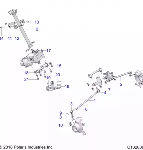 STEERING, STEERING POST ASM. - A20SXZ85AF/AP/CAF/CAP (C102008)