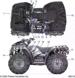 BODY, Наклейки - A20SXN85A8/CA8 (900136-01)