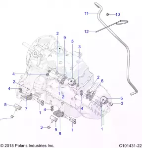 ENGINE, MOUNTING AND Вариатор MOUNTING - A20SXN85A8/CA8 (C101431-22)