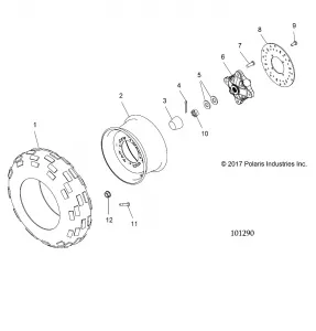 WHEELS, FRONT TIRE and BRAKE DISC - A20SDA57A5/L4/E57A4/B4