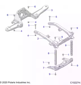 BODY, FRONT RACK SUPPORT - A20SYE95AD/CAD (C102274-3)