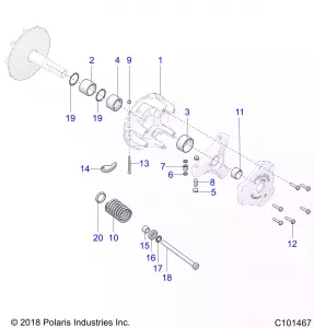 DRIVE TRAIN, PRIMARY CLUTCH - A20SYE95AD/CAD (C101467)