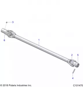 DRIVE TRAIN, PROP SHAFT, FRONT - A20SYE95AD/CAD (C101470)