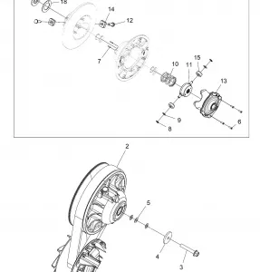 DRIVE TRAIN, SECONDARY CLUTCH - A20SYE95AD/CAD (101648)