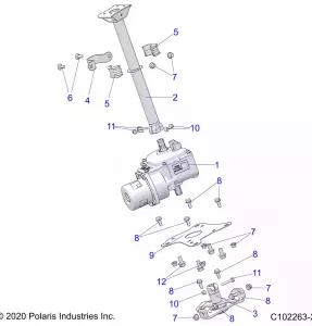 STEERING, STEERING POST ASM. - A20SYE95AD/CAD (C102263-2)