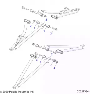 SUSPENSION, FRONT A-ARM MOUNTING - A20SYE95AD/CAD (C0211384-3)