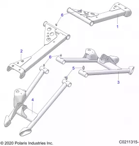 SUSPENSION, REAR CONTROL ARMS - A20SYE95AD/CAD (C0211315-1)