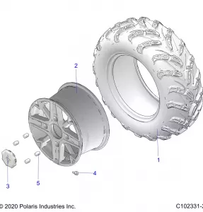 WHEELS, REAR - A20SYE85AP/CAP (C102331-2)