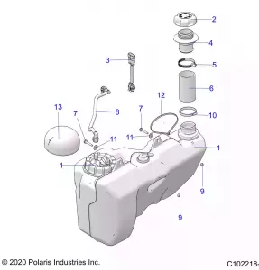 BODY, Топливная система TANK - A20SXE95KL/KR (C102218-1)