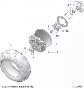 WHEELS, REAR and HUB - A20SXE95KL/KR (C102015)