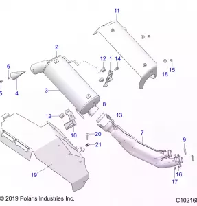 ENGINE, Выхлопная система - A20SXZ95AG/CAG (C102160)