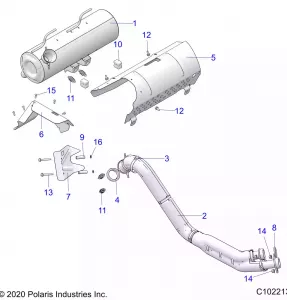 ENGINE, Выхлопная система - A20SXM95AL/CAL (C102213)