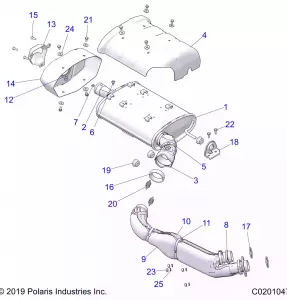 ENGINE, Выхлопная система - A20SLZ95AE (C0201047)