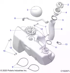 BODY, Топливная система TANK - A21SGE95FK/S95CK/S95FK (C102207-2)