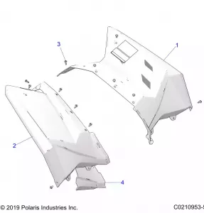 BODY, REAR CAB AND HEAT SHIELDS - A21SGE95FK/S95CK/S95FK (C0210953-5)
