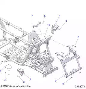 CHASSIS, FRONT CAB SUPPORTS - A21SGE95FK/S95CK/S95FK (C102071-1)