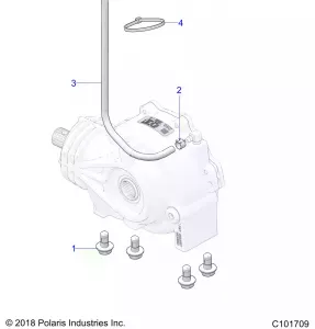 DRIVE TRAIN, GEARCASE MOUNTING, FRONT - A21SGE95FK/S95CK/S95FK (C101709)