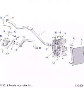 ENGINE, Охлаждение SYSTEM - A21SGE95FK/S95CK/S95FK (C102089)