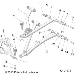 SUSPENSION, FRONT A-ARMS - A21SGE95FK/S95CK/S95FK (C101478)