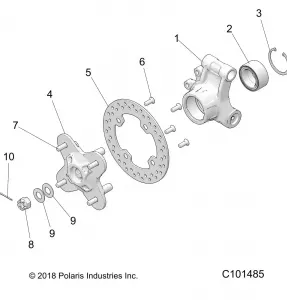 SUSPENSION, REAR HUB and BEARING CARRIER - A21SGE95FK/S95CK/S95FK (C101485)