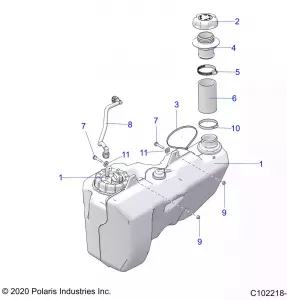 BODY, Топливная система TANK - A21SGE95AK (C102218-3)