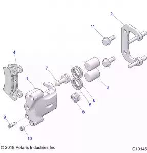 BRAKES, REAR CALIPER - A21SGE95AK (C101461)