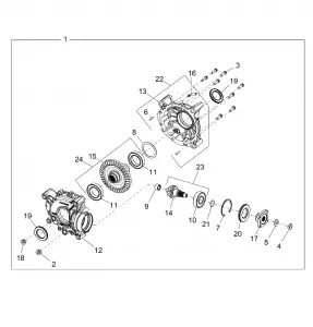 DRIVE TRAIN, REAR GEARCASE INTERNALS - A21SGE95AK (102061)