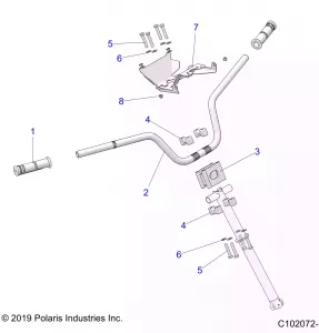 STEERING, HANDLEBAR and CLAMPS - A21SGE95AK (C102072-1)