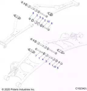 SUSPENSION, REAR CONTROL ARM, MOUNTING - A21SGE95AK (C102342-2)