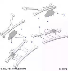 SUSPENSION, REAR CONTROL ARMS - A21SGE95AK (C102342-1)