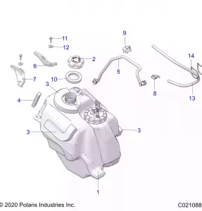 BODY, Топливная система TANK ASM. - A21SEA50A1/A5/CA1/CA5 (C0210881)