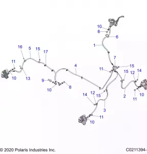 BRAKES, BRAKE LINES - A21SEA50A1/A5/CA1/CA5 (C0211394-1)