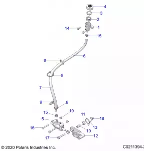 BRAKES, BRAKE PEDAL and MASTER CYLINDER - A21SEA50A1/A5/CA1/CA5 (C0211394-2)