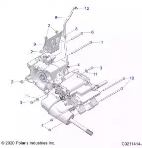 DRIVE TRAIN, MAIN GEARCASE MOUNTING - A21SEA50A1/A5/CA1/CA5 (C0211414-1)