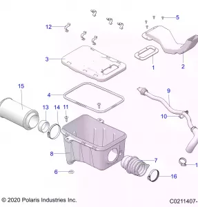 ENGINE, Впуск SYSTEM - A21SEA50A1/A5/CA1/CA5 (C0211407-1)