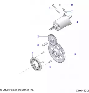 ENGINE, STARTER DRIVE - A21SEA50A1/A5/CA1/CA5 (C101422-29)