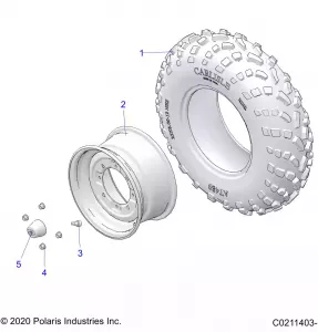 WHEELS, FRONT TIRE - A21SEA50A1/A5/CA1/CA5 (C0211403-1)