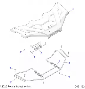 BODY, FRONT STORAGE COVER - A21SEG50A1/A5/CA1/CA5 (C0211520)