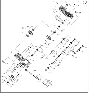 DRIVE TRAIN, MAIN GEARCASE - A21SEG50A1/A5/CA1/CA5 (1334595)