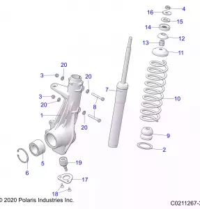 SUSPENSION, FRONT STRUT - A21SEG50A1/A5/CA1/CA5 (C0211267-3)