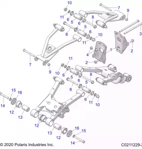 SUSPENSION, REAR CONTROL ARM, MOUNTING - A21SEG50A1/A5/CA1/CA5 (C0211229-2)