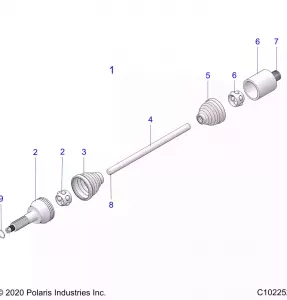 DRIVE TRAIN, Приводной вал, MIDDLE - A21S6E57F1/FL (C102252)