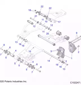 SUSPENSION, MIDDLE CONTROL ARM MOUNTING- A21S6E57F1/FL (C102247-3)