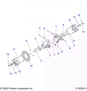 SUSPENSION, REAR HUBS, CARRIER and BRAKE DISC - A21S6E57F1/FL (C102247-8)