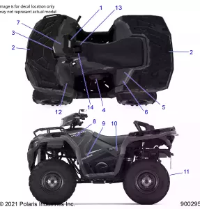 BODY, Наклейки - A21SEE57K2 (900295-01)