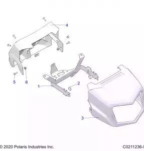 BODY, HEADLIGHT POD - A21SEE57K2 (C0211236-5)