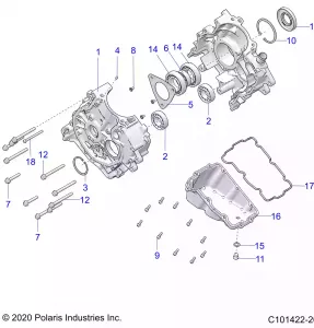 ENGINE, Картер - A21SEE57K2 (C101422-26)