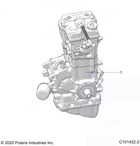 ENGINE, LONG BLOCK - A21SEE57K2 (C101422-27)