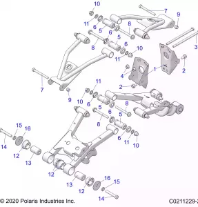 SUSPENSION, REAR CONTROL ARM, MOUNTING - A21SEE57K2 (C0211229-2)